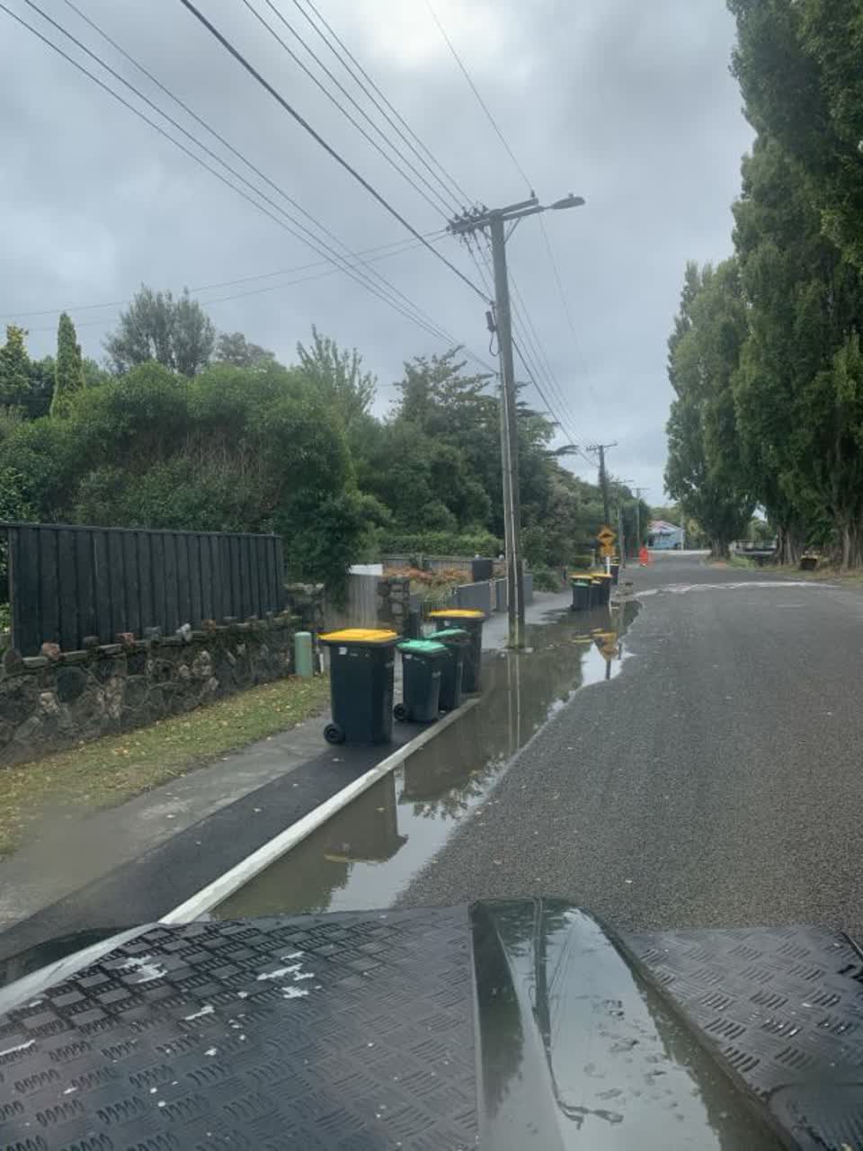 The photograph attached to this flooding report