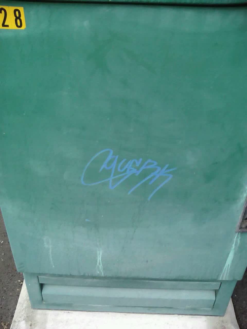 The photograph attached to this graffiti report