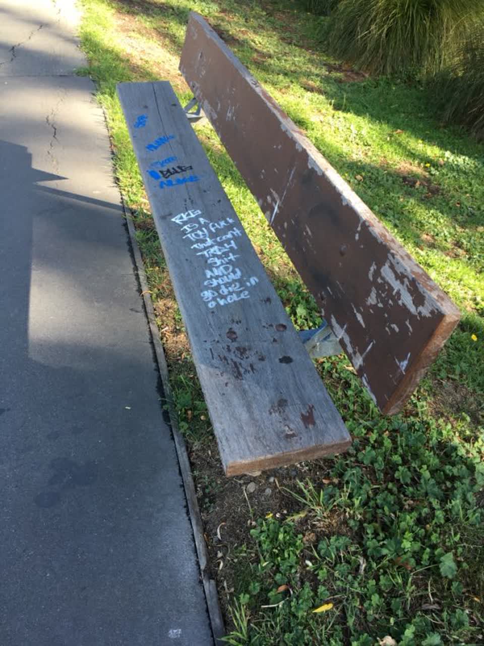 The photograph attached to this graffiti report