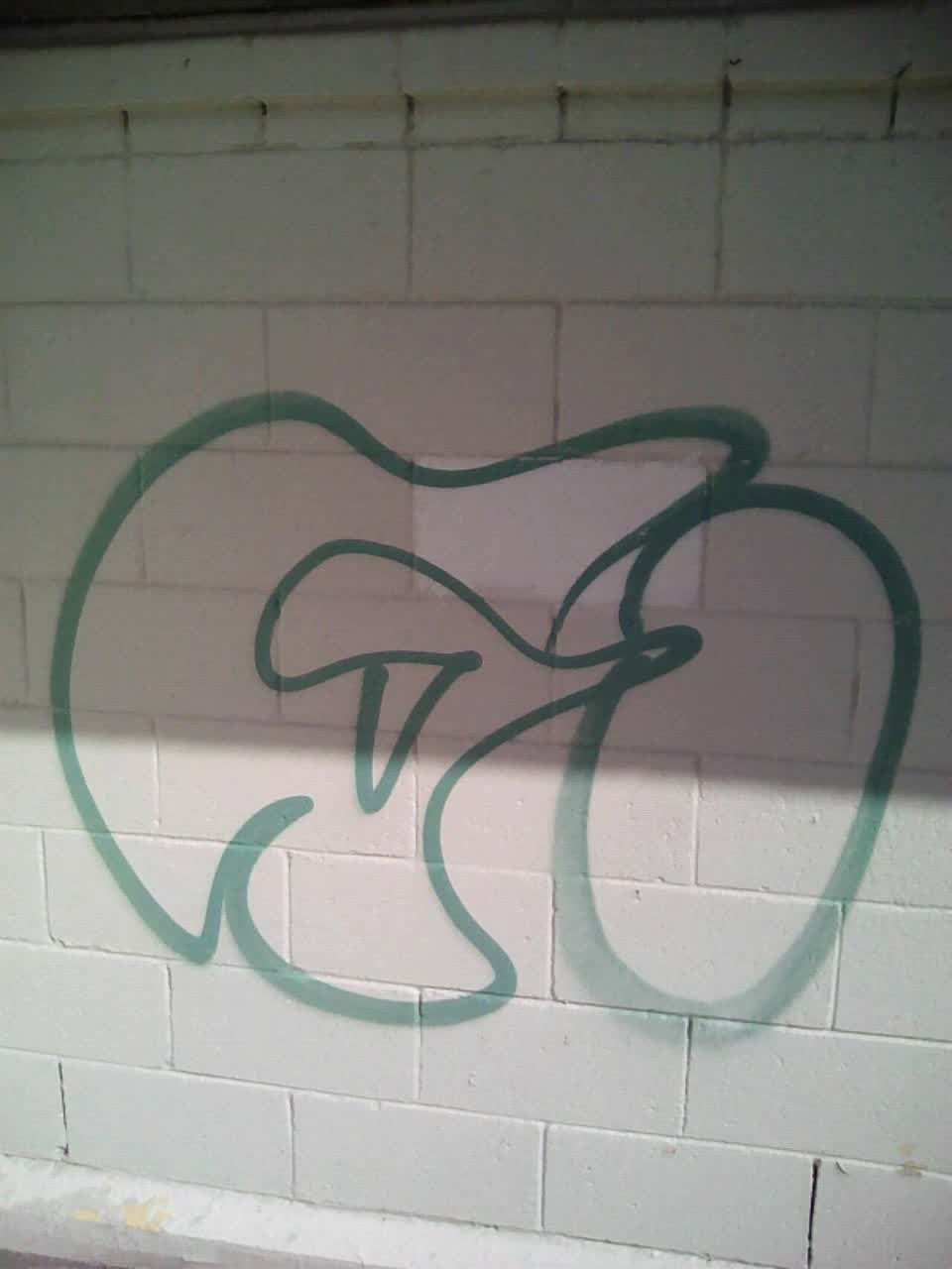 The photograph attached to this graffiti report