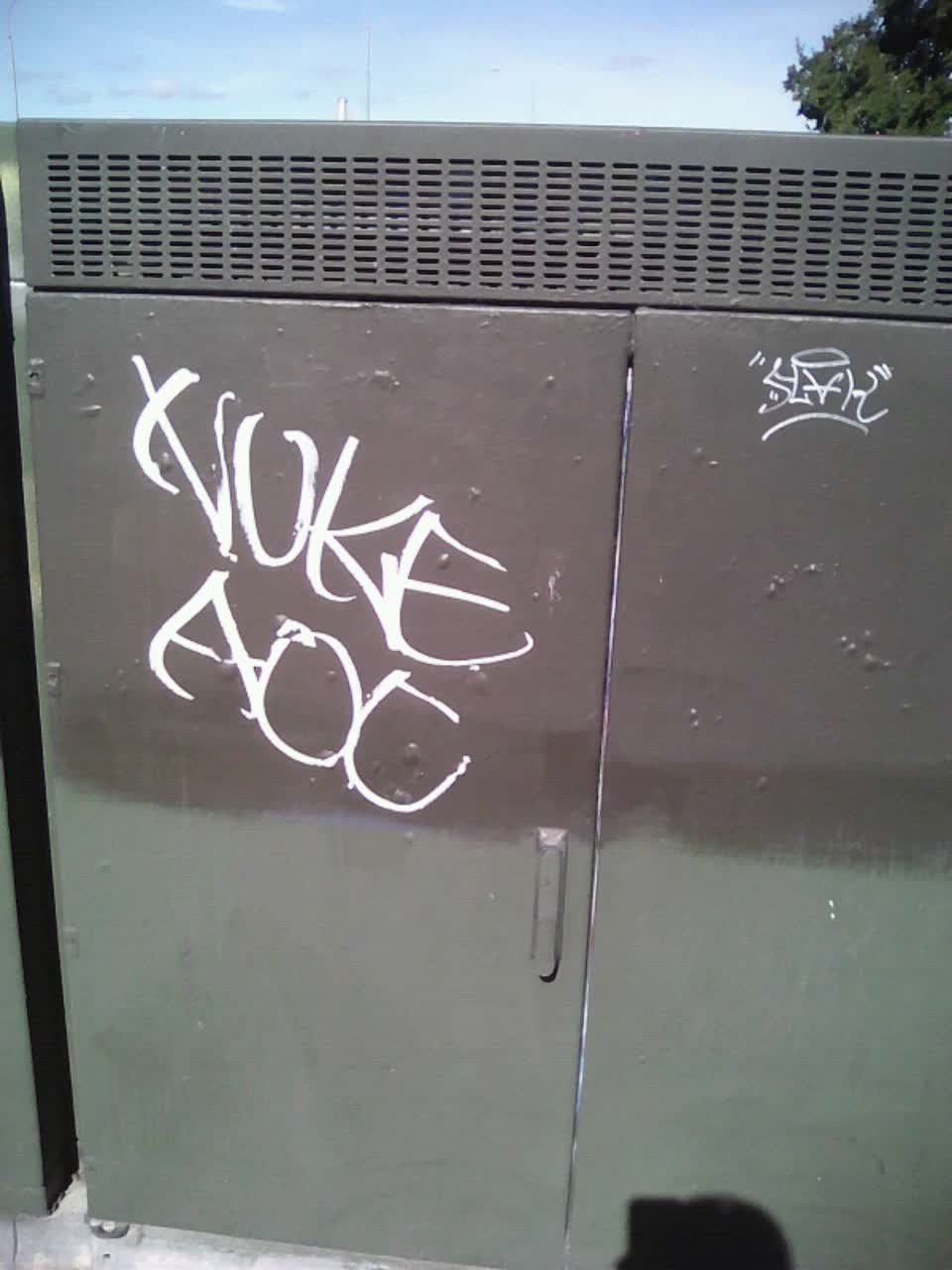 The photograph attached to this graffiti report