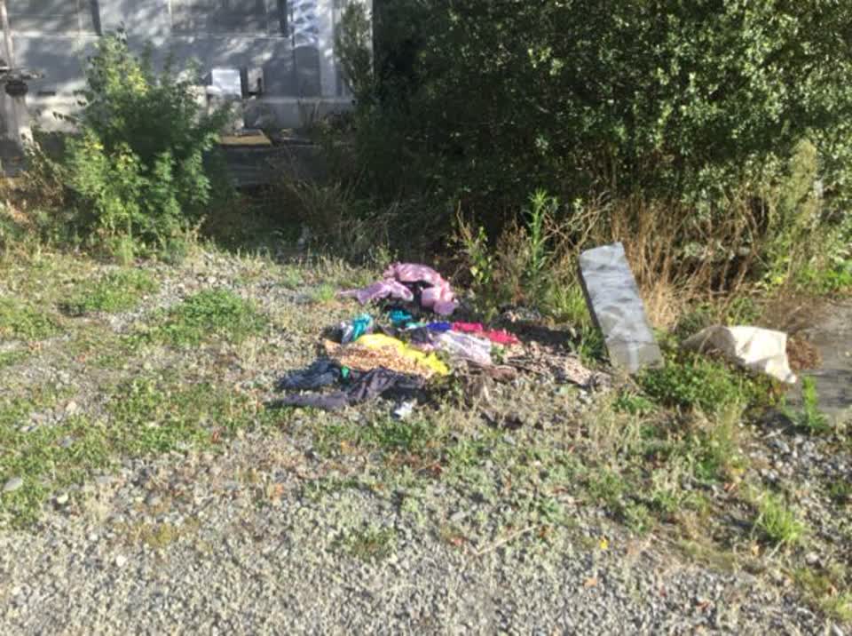 The photograph attached to this rubbish/recycling report
