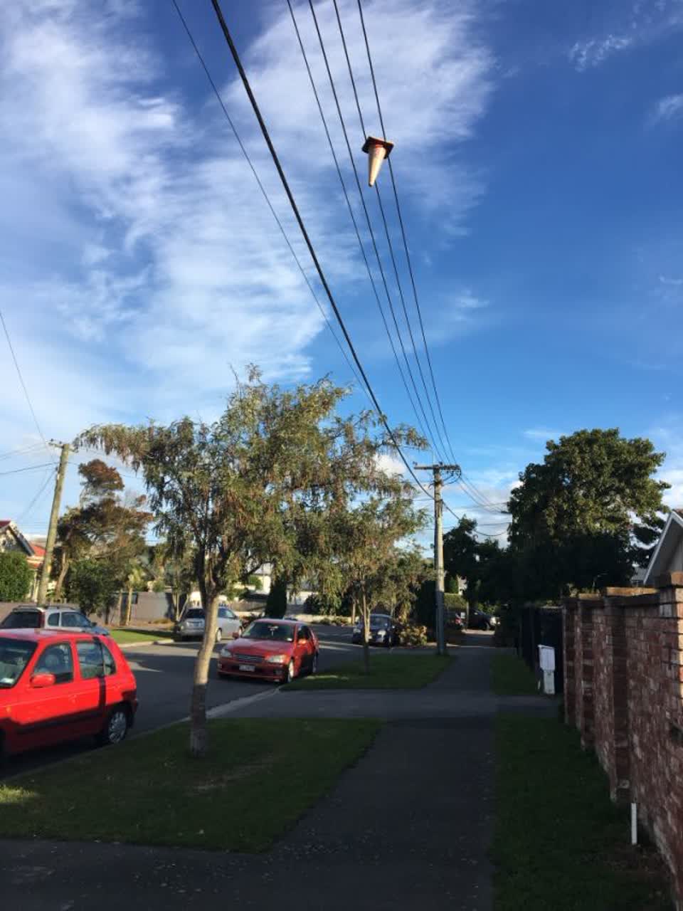 The photograph attached to this roading/streets report