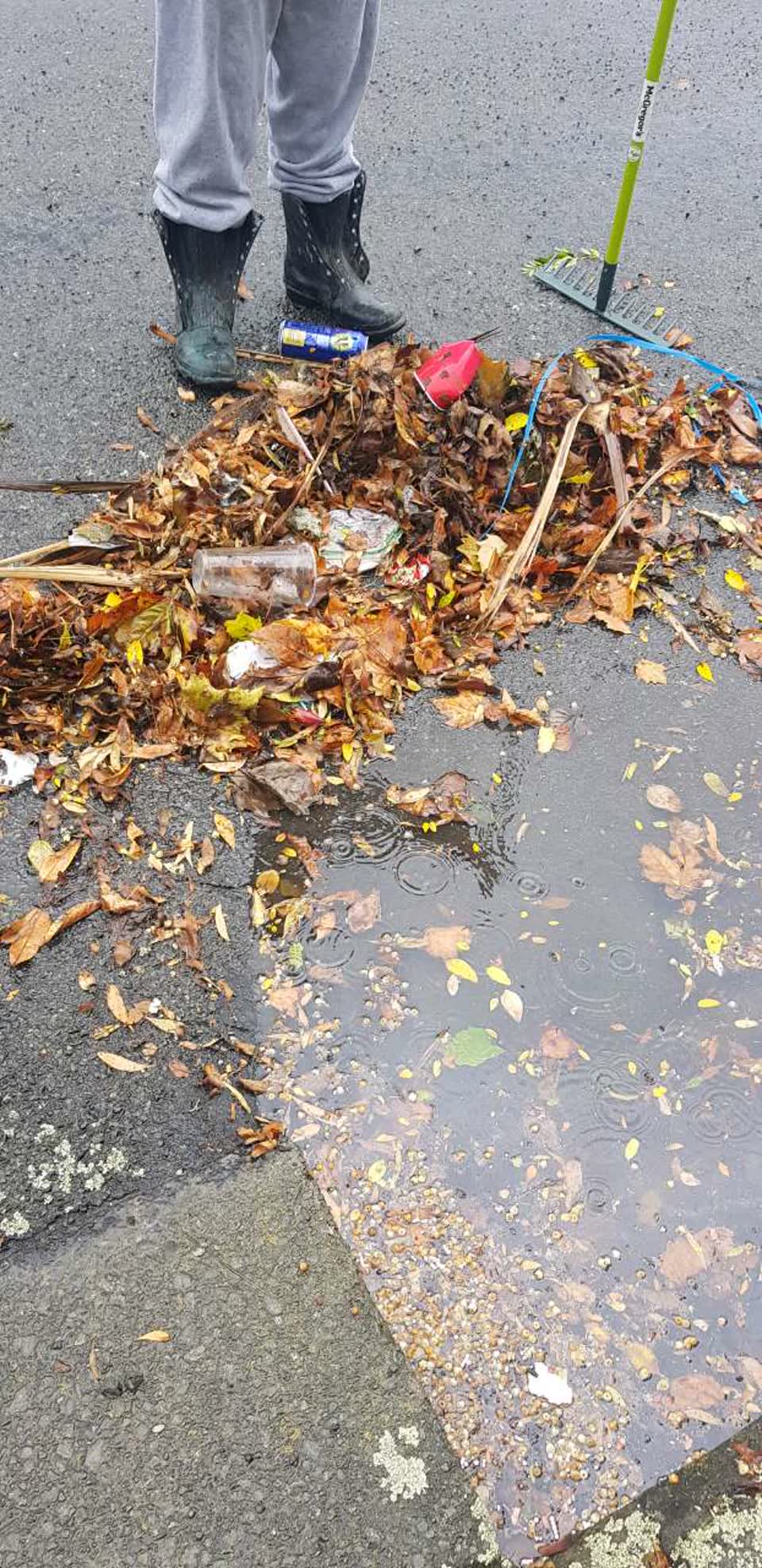 The photograph attached to this flooding report
