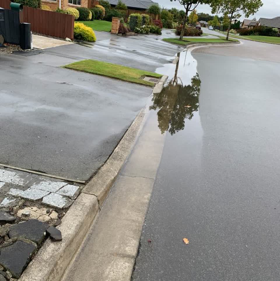 The photograph attached to this flooding report