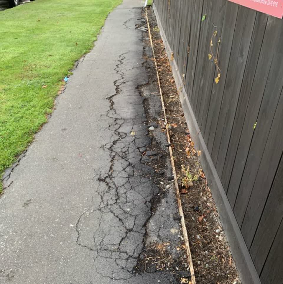 The photograph attached to this roading/streets report