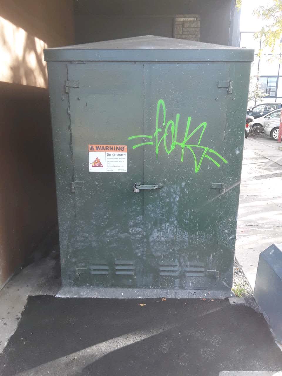 The photograph attached to this graffiti report