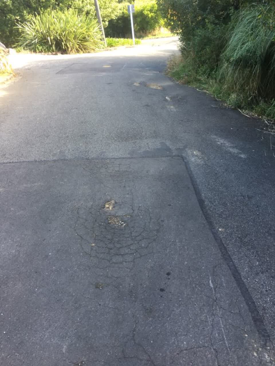 The photograph attached to this roading/streets report
