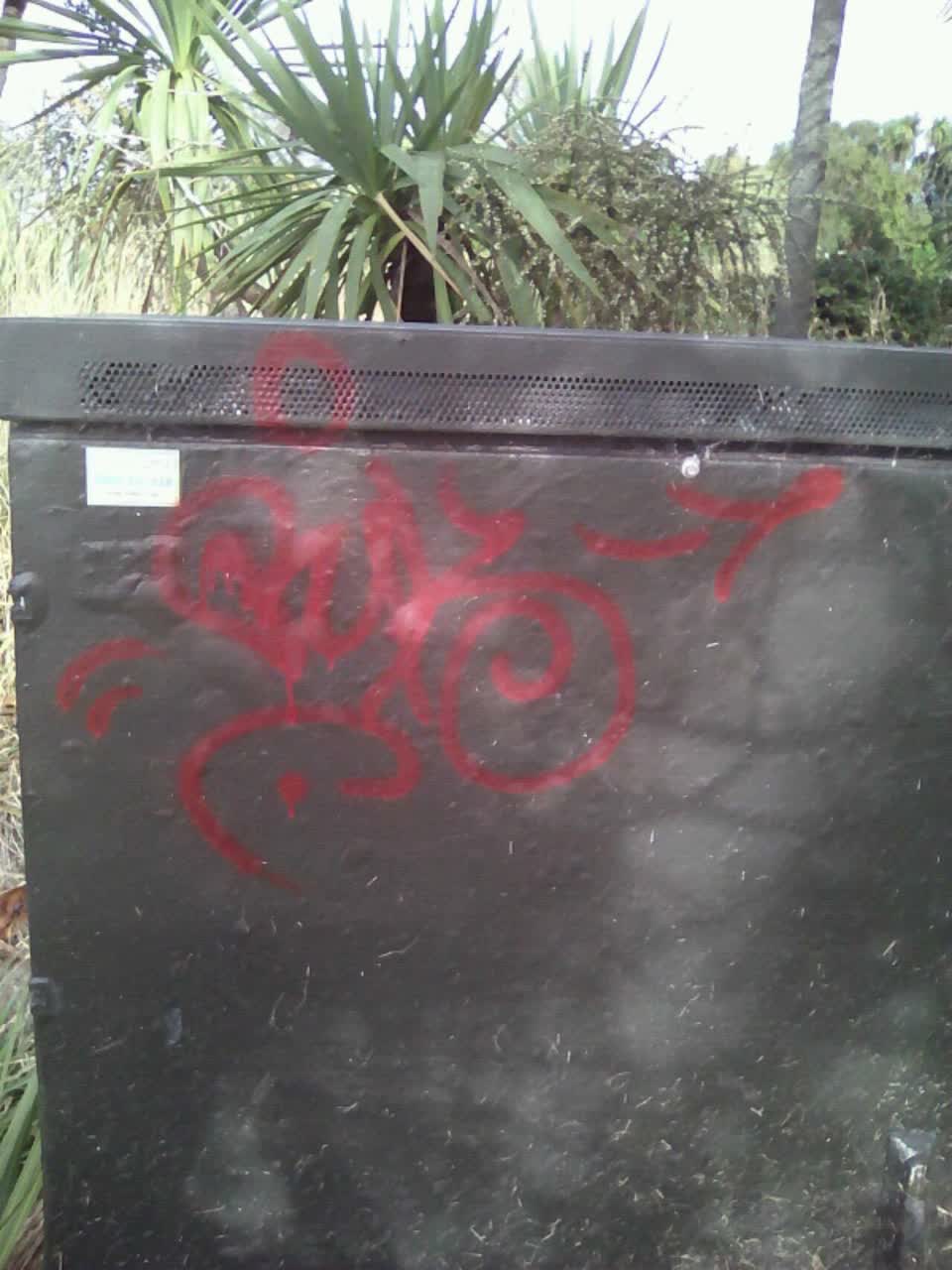 The photograph attached to this graffiti report