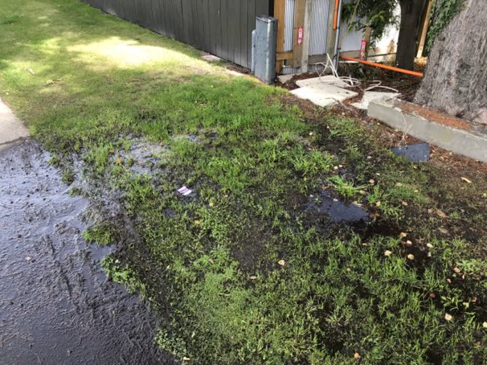The photograph attached to this flooding report