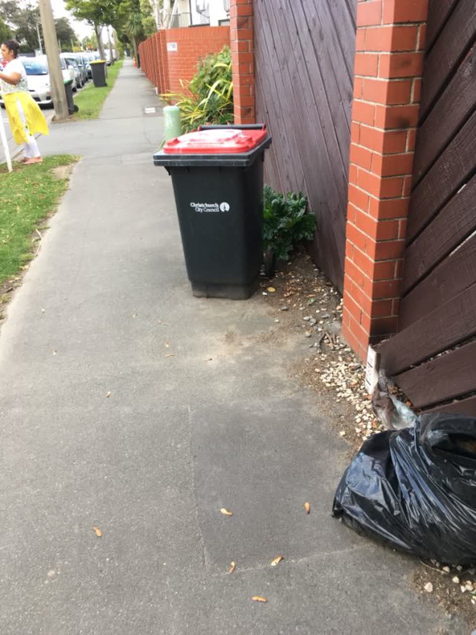 The photograph attached to this rubbish/recycling report