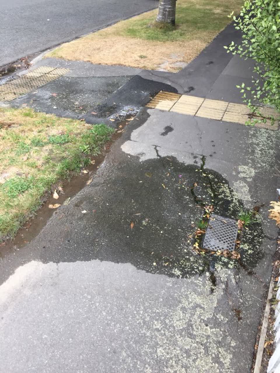 The photograph attached to this flooding report