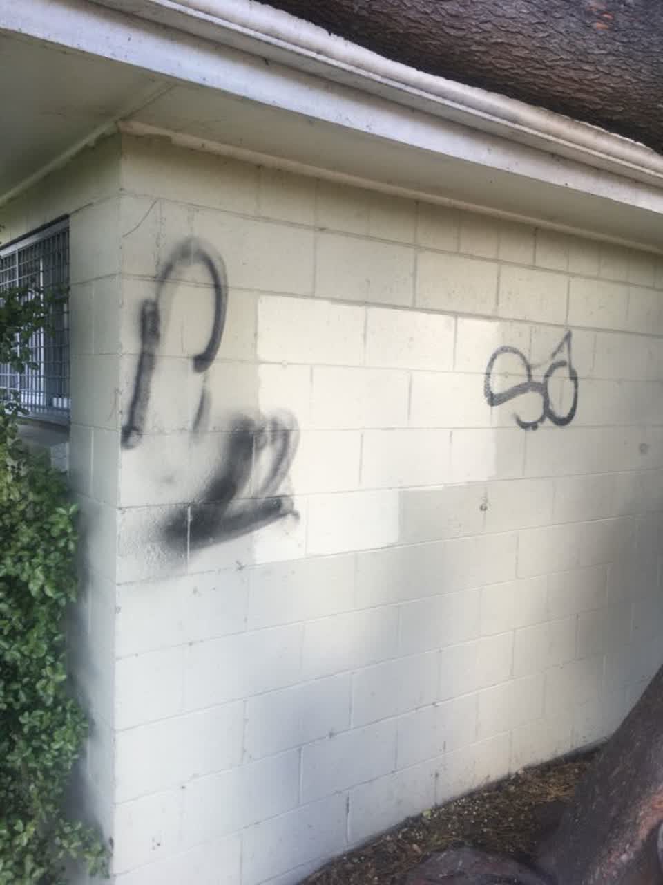 The photograph attached to this graffiti report