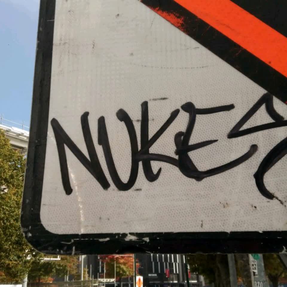 The photograph attached to this graffiti report