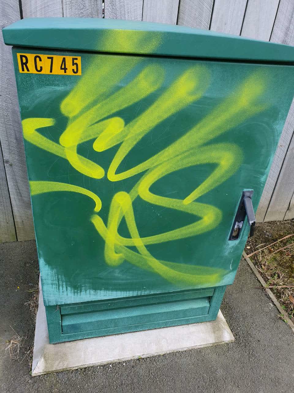 The photograph attached to this graffiti report