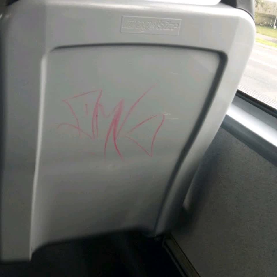 The photograph attached to this graffiti report