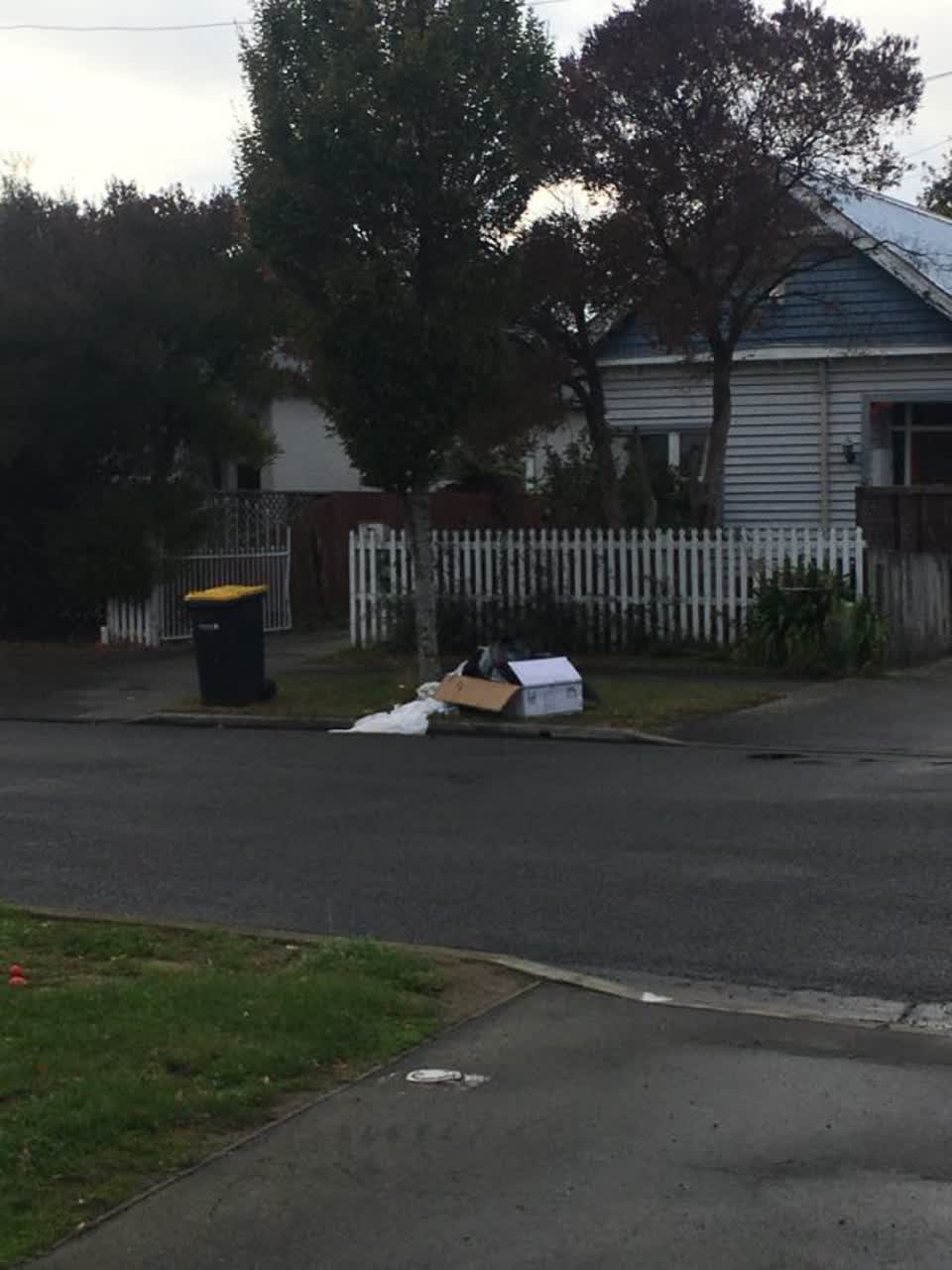The photograph attached to this rubbish/recycling report