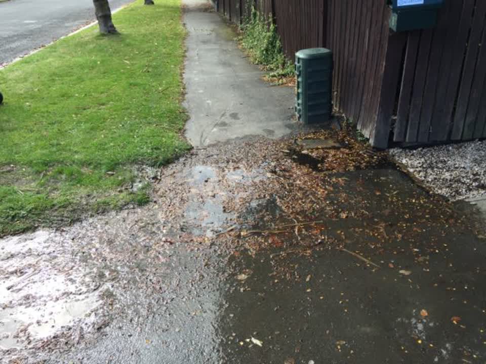 The photograph attached to this flooding report
