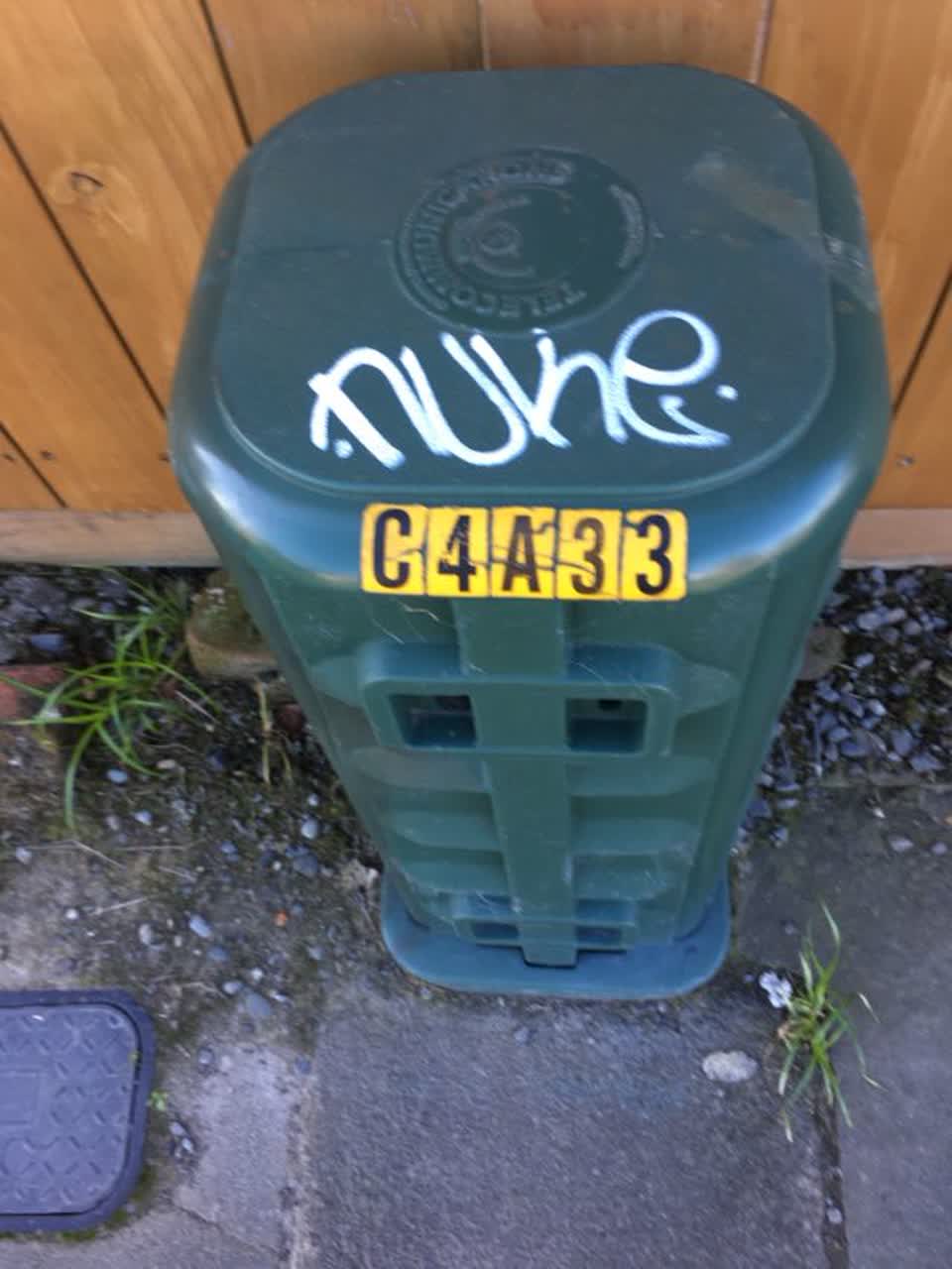 The photograph attached to this graffiti report