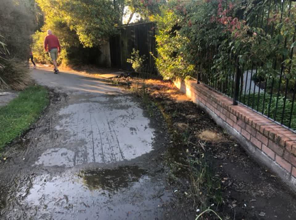 The photograph attached to this flooding report