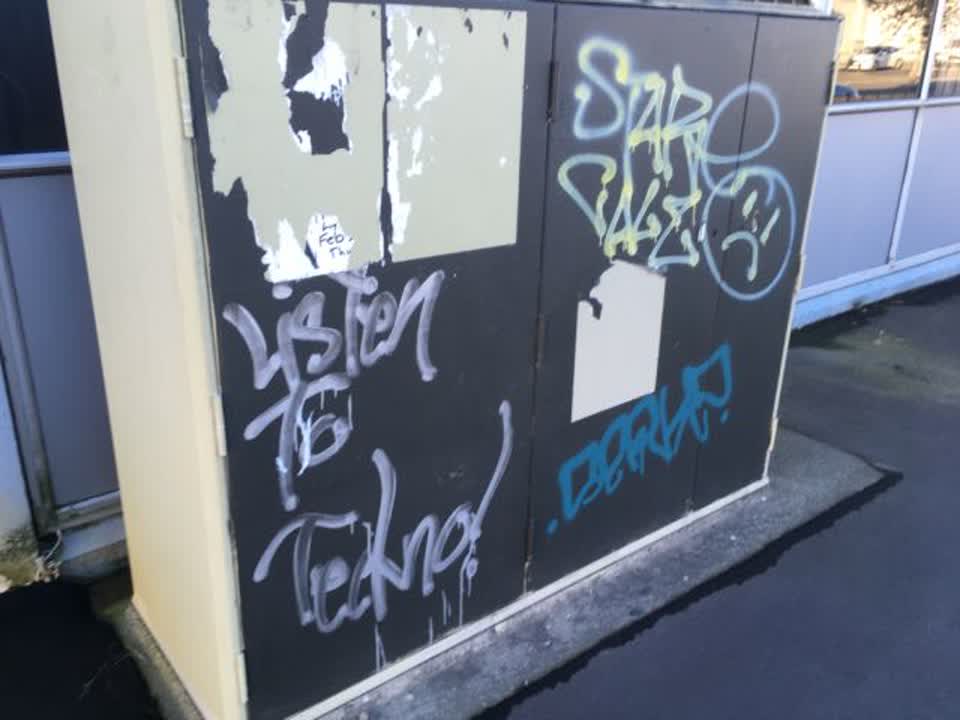 The photograph attached to this graffiti report
