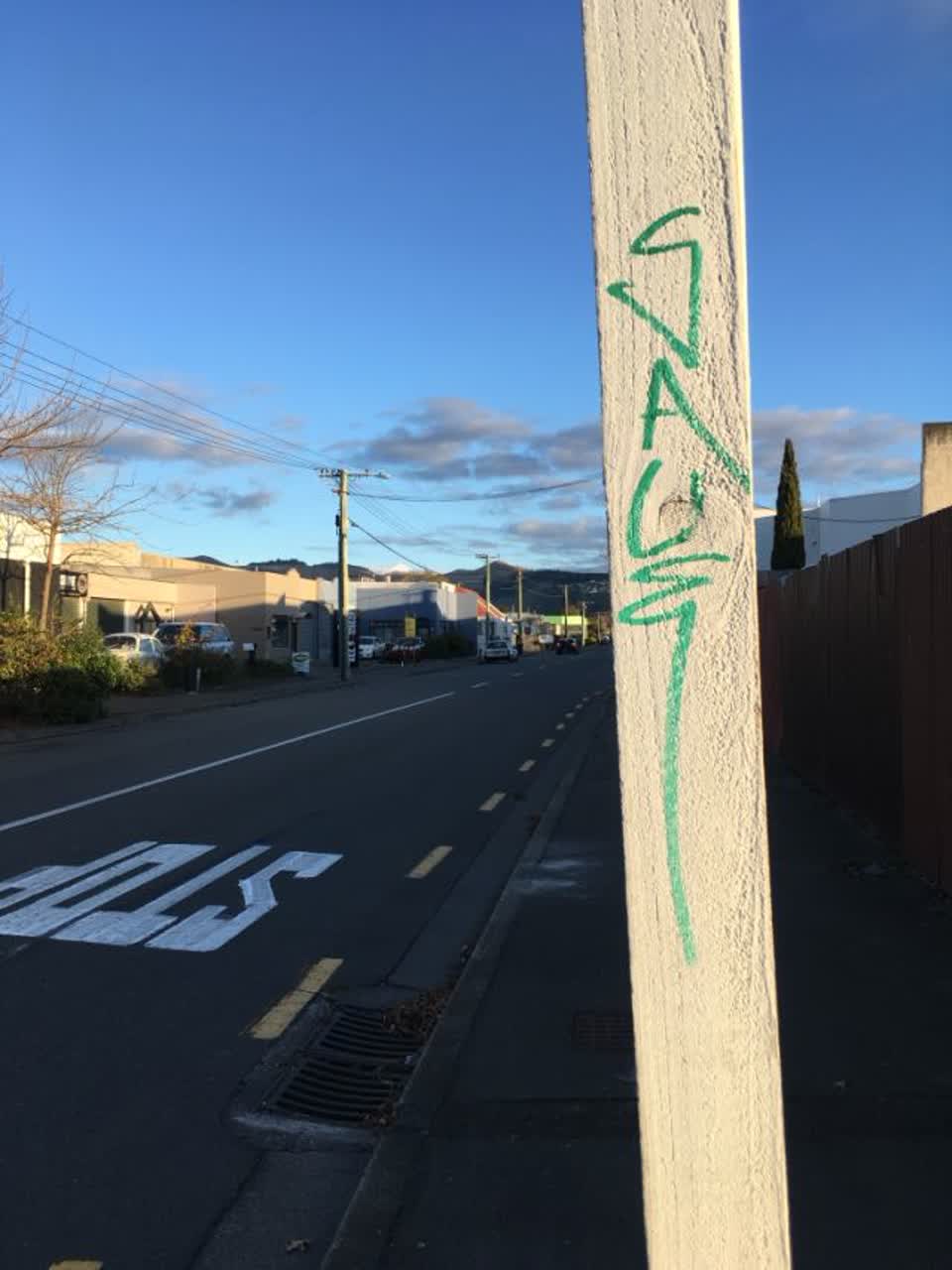 The photograph attached to this graffiti report