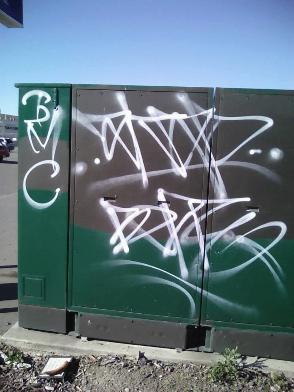 The photograph attached to this graffiti report