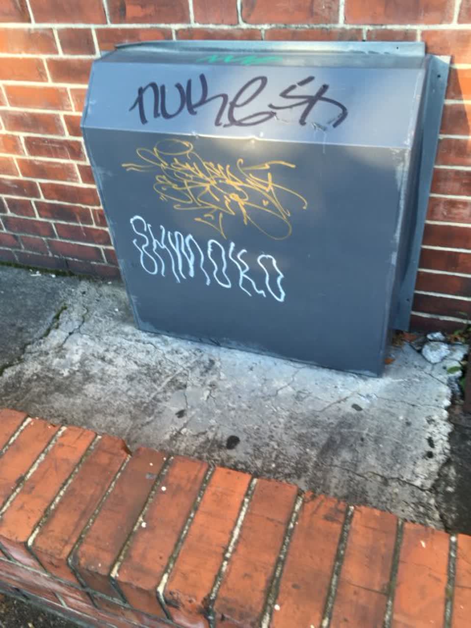 The photograph attached to this graffiti report