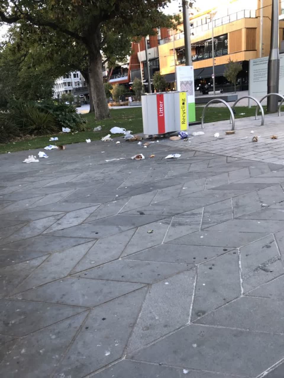 The photograph attached to this rubbish/recycling report