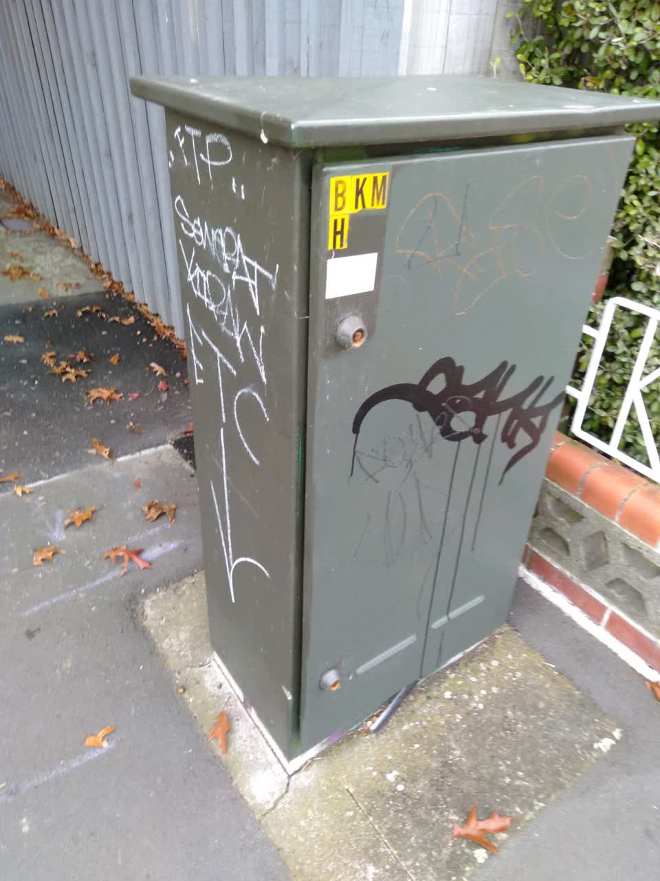 The photograph attached to this graffiti report