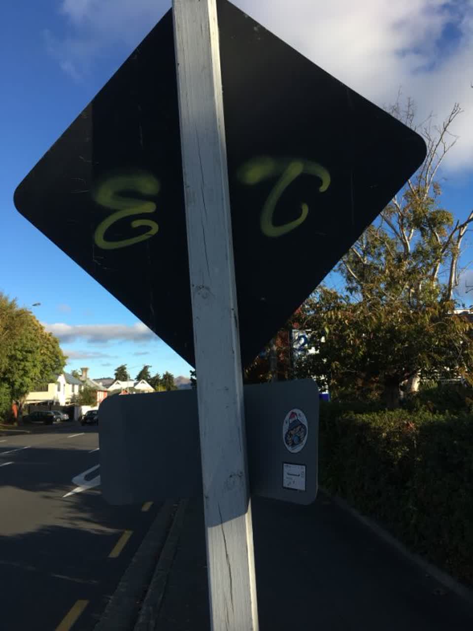 The photograph attached to this graffiti report