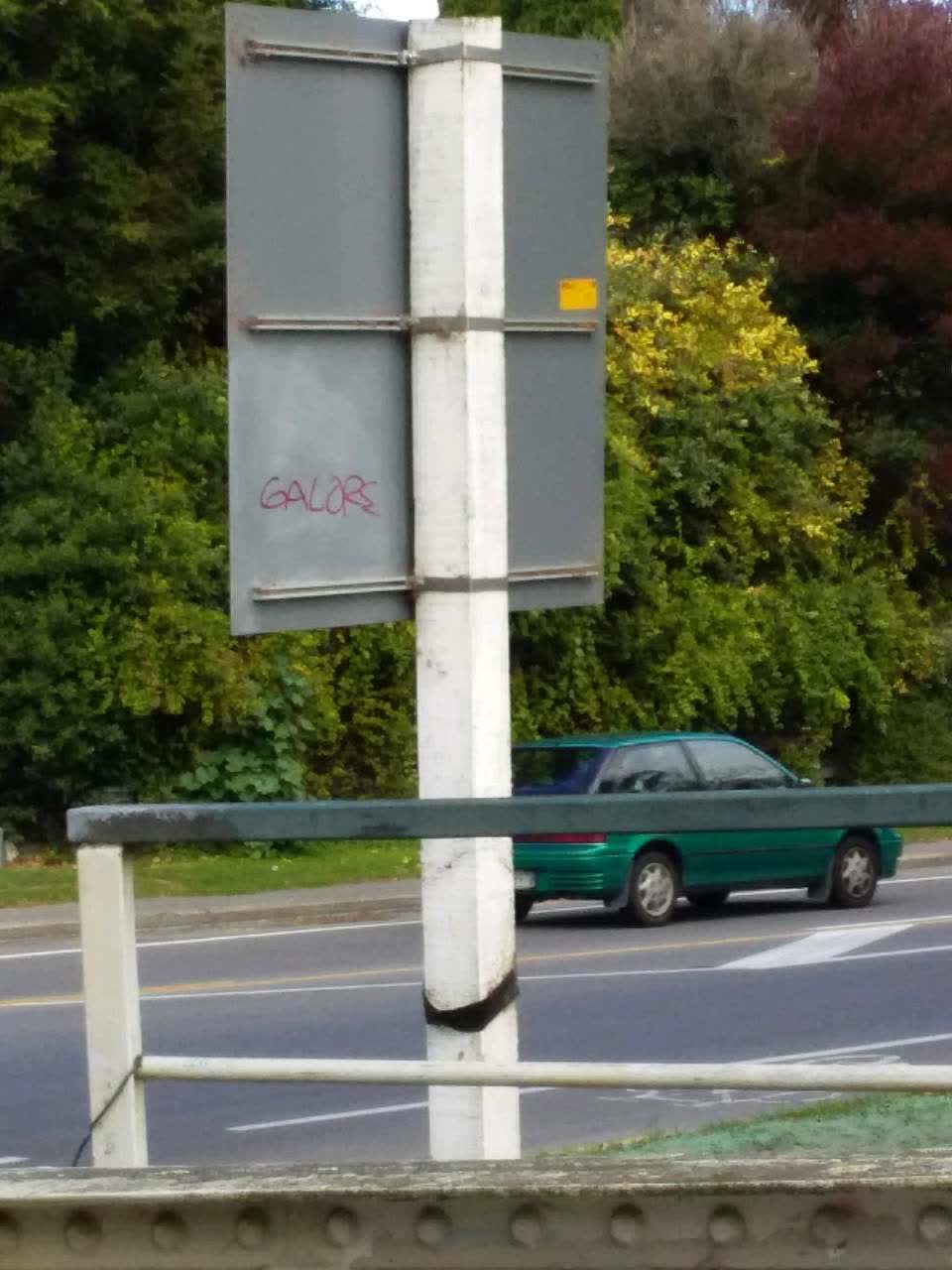 The photograph attached to this graffiti report