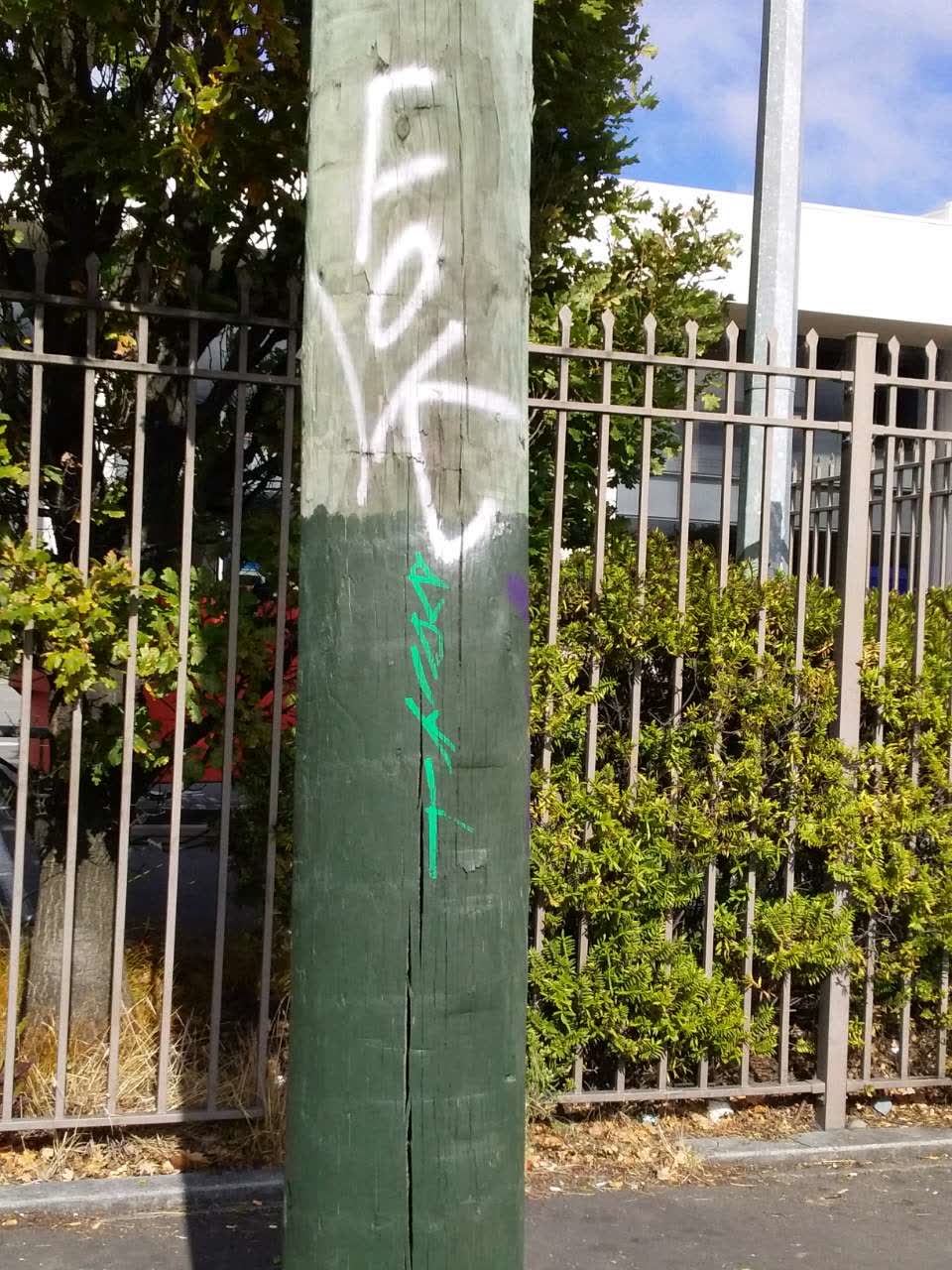 The photograph attached to this graffiti report