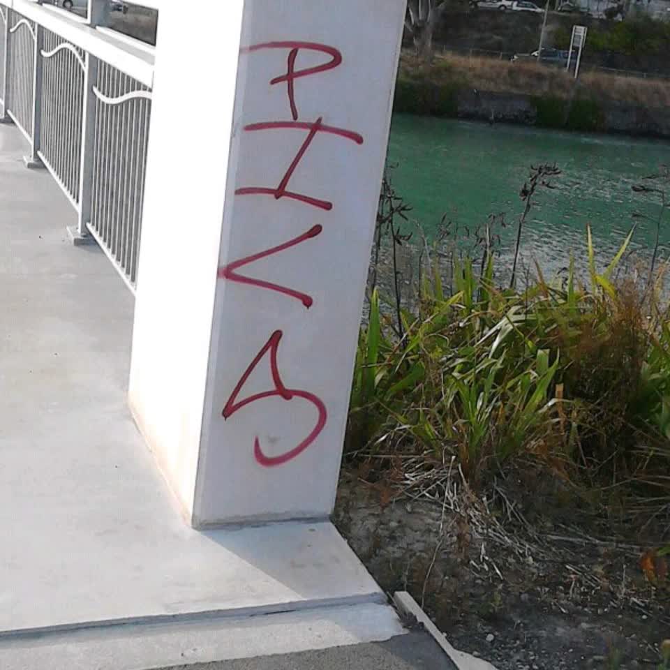 The photograph attached to this graffiti report