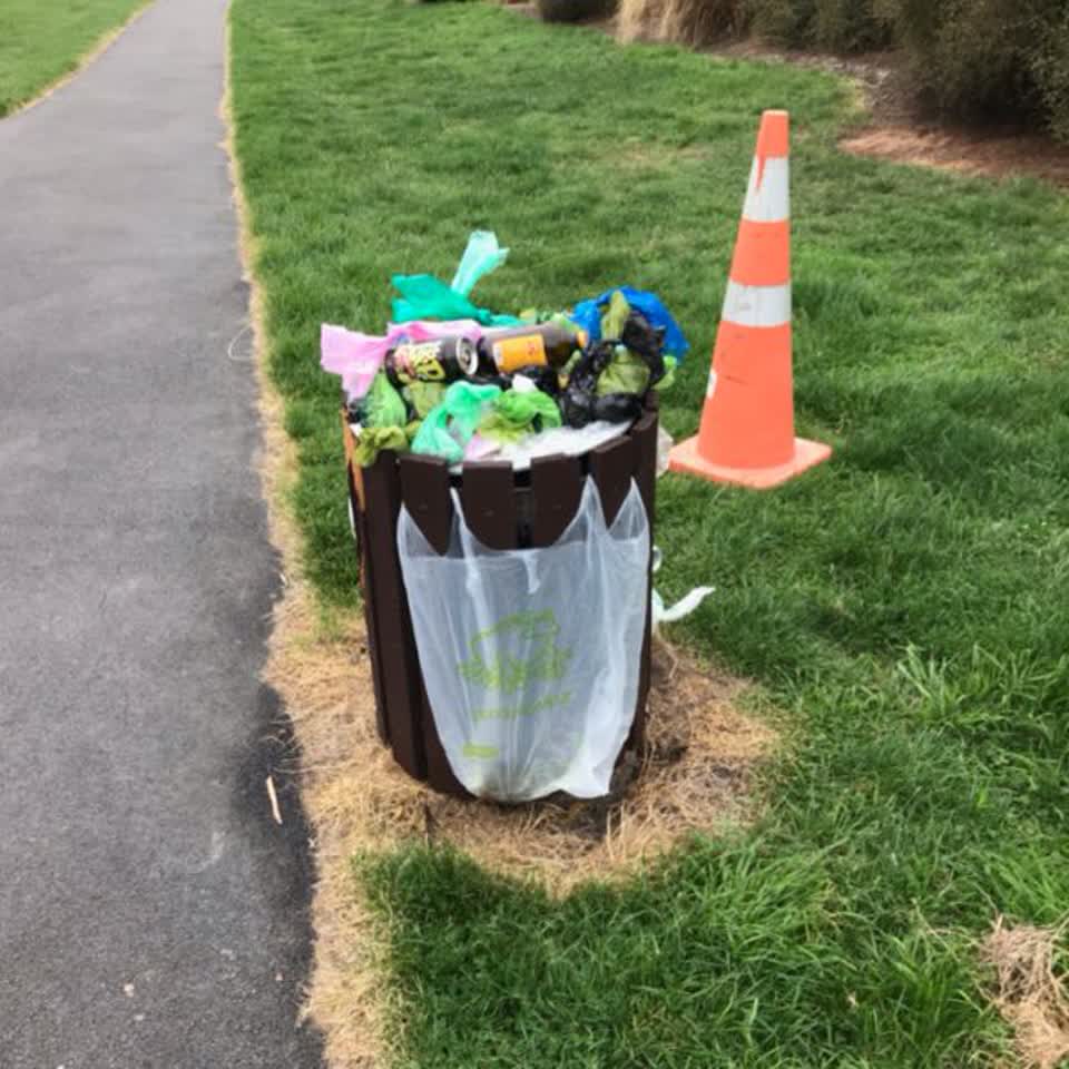 The photograph attached to this rubbish/recycling report