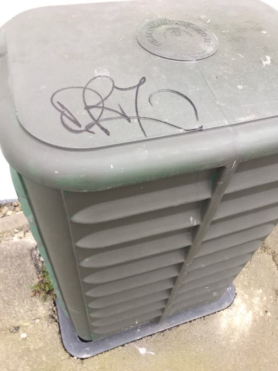 The photograph attached to this graffiti report