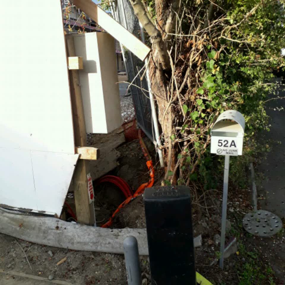 The photograph attached to this roading/streets report