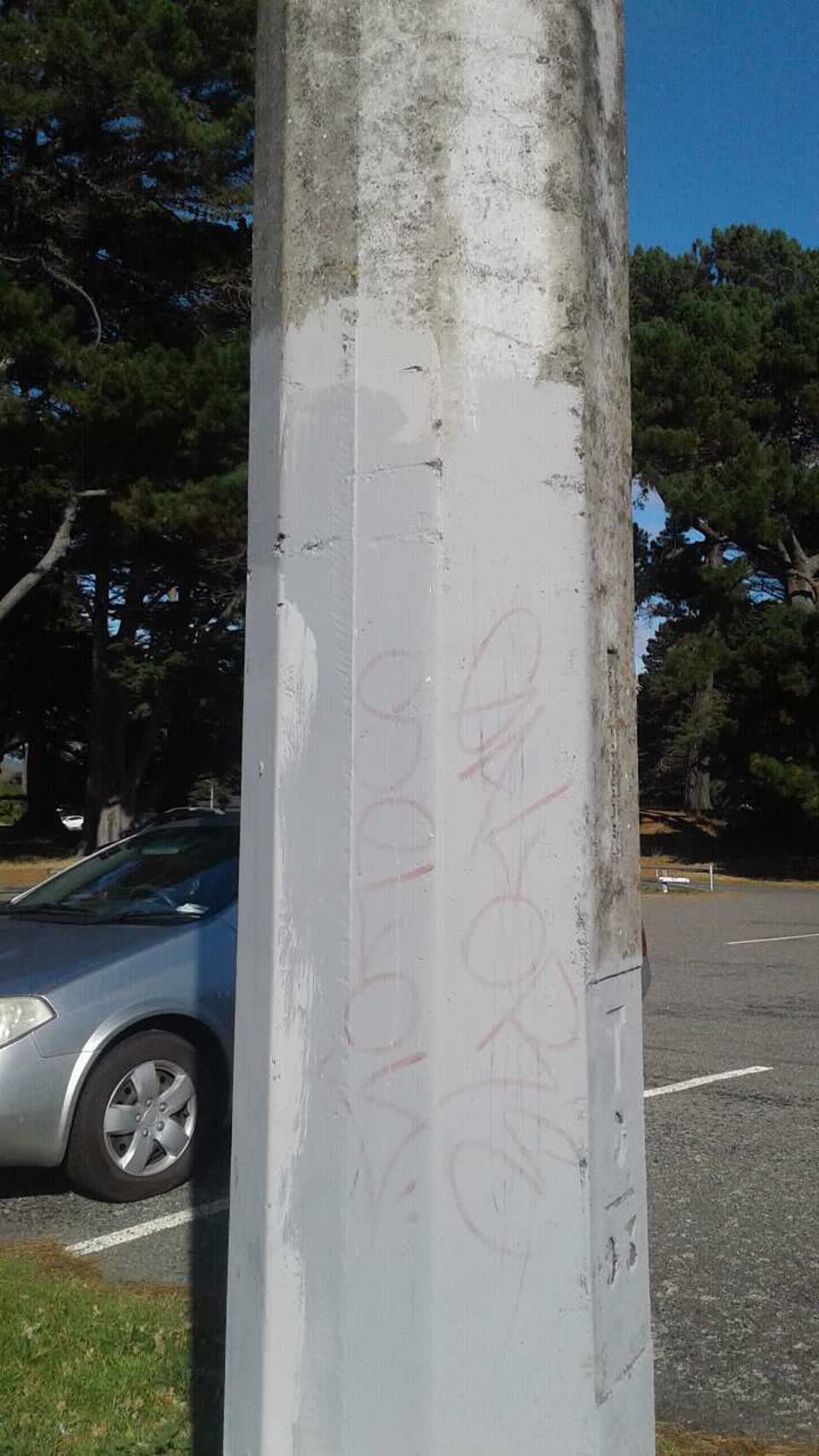 The photograph attached to this graffiti report