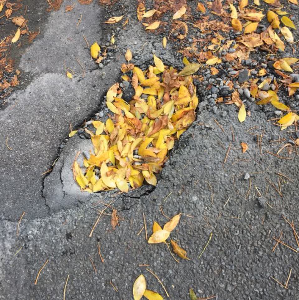 The photograph attached to this roading/streets report