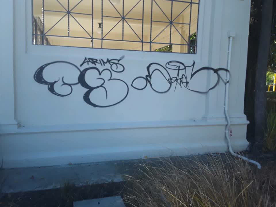 The photograph attached to this graffiti report