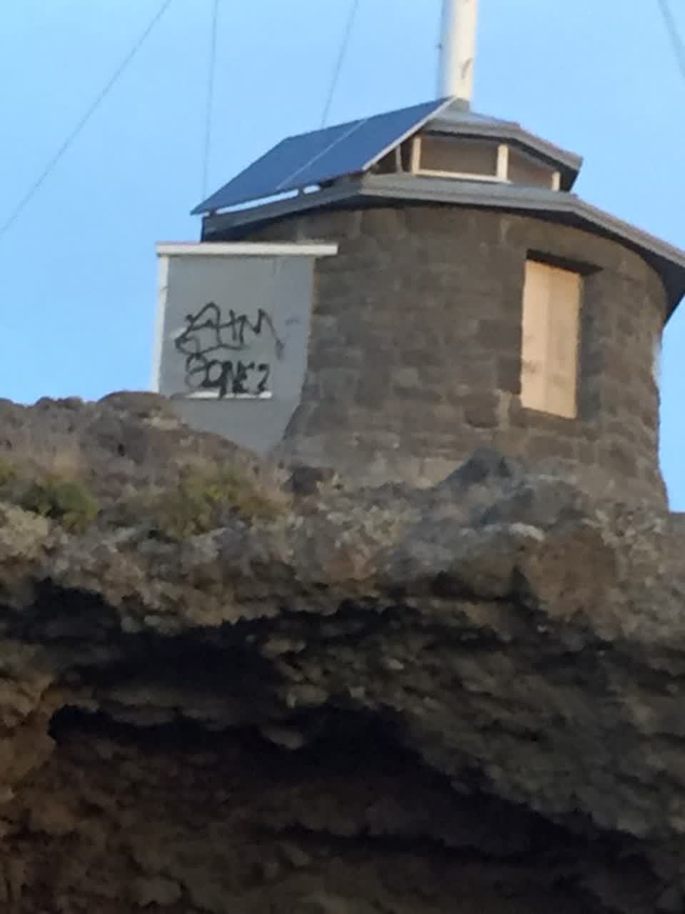 The photograph attached to this graffiti report