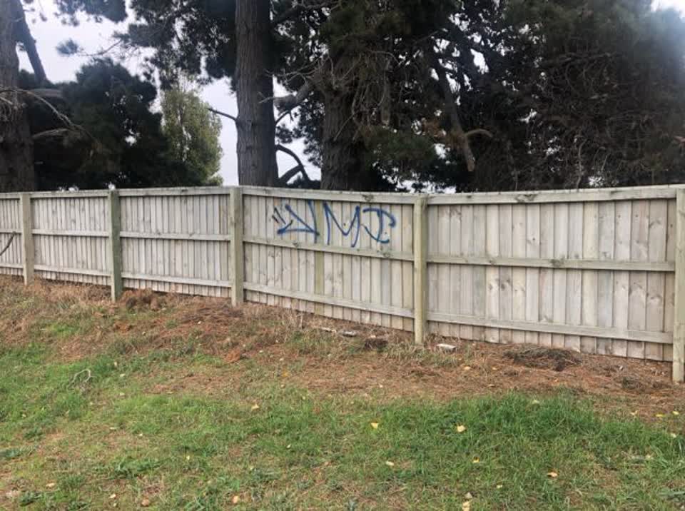 The photograph attached to this graffiti report