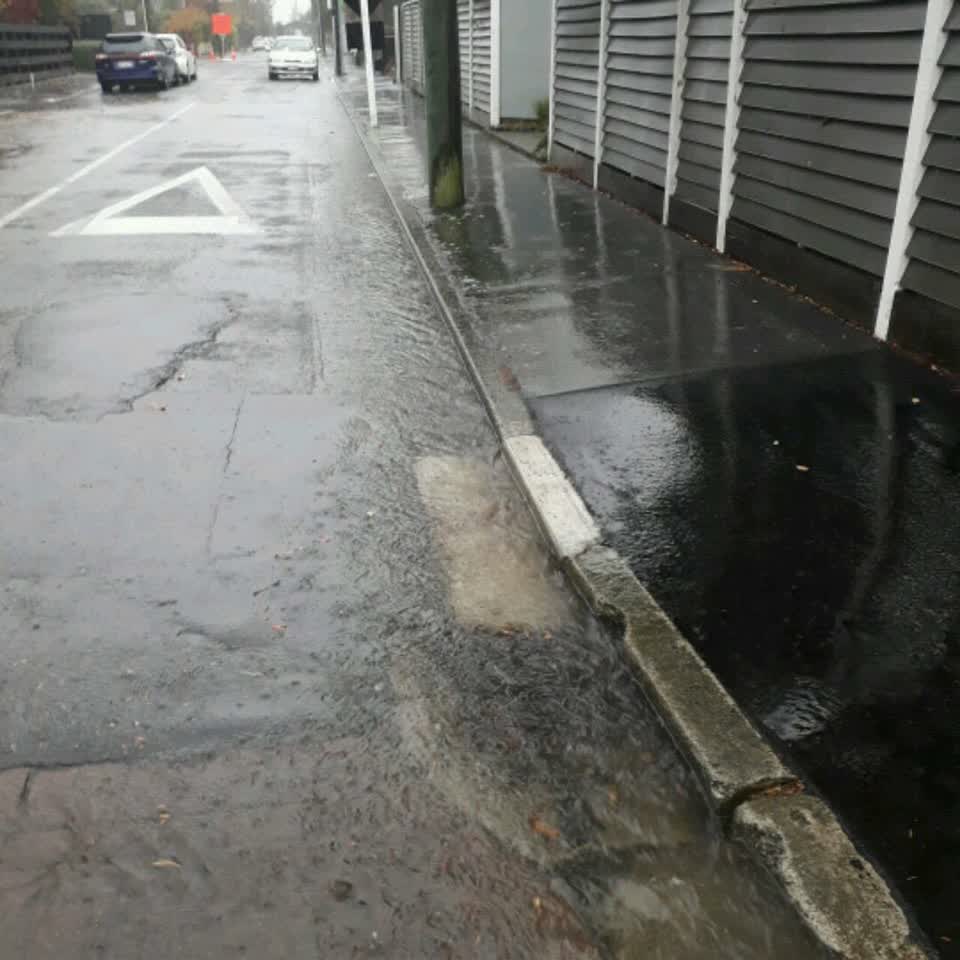 The photograph attached to this flooding report