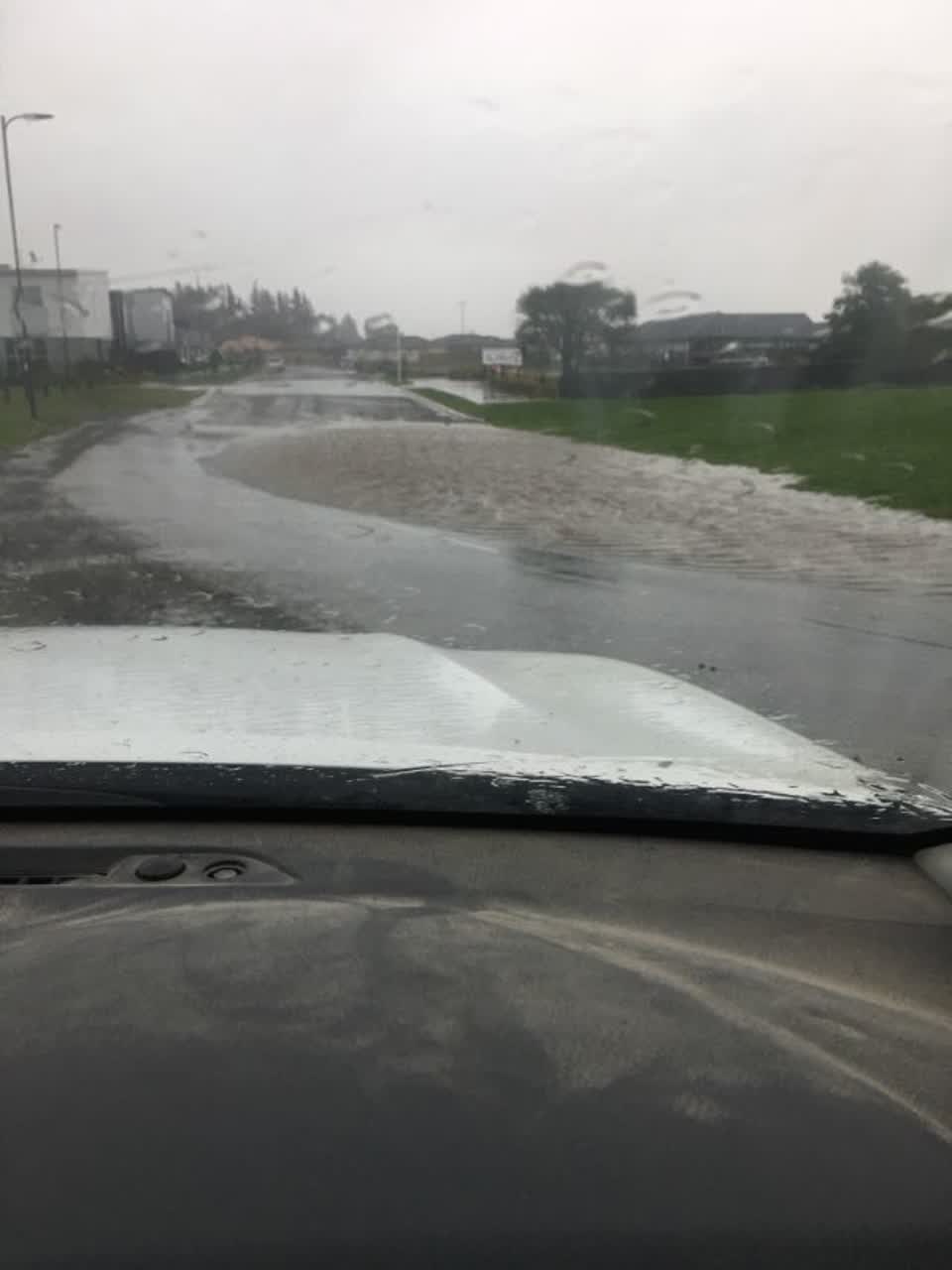 The photograph attached to this flooding report