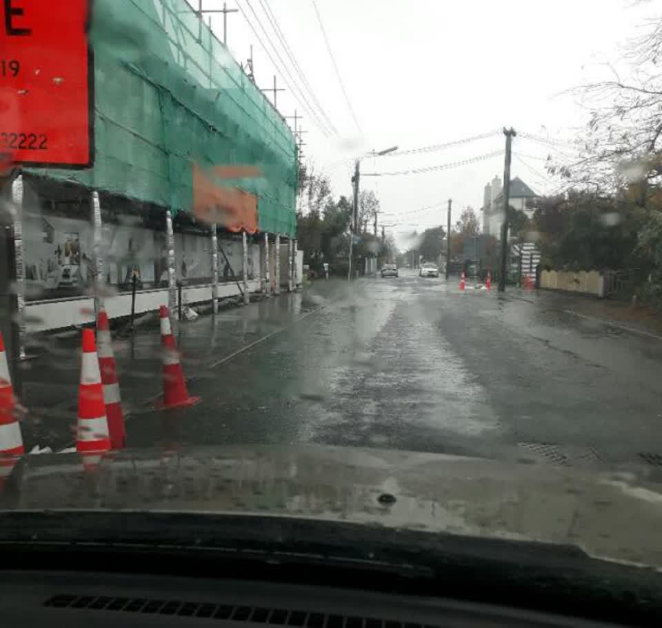 The photograph attached to this flooding report
