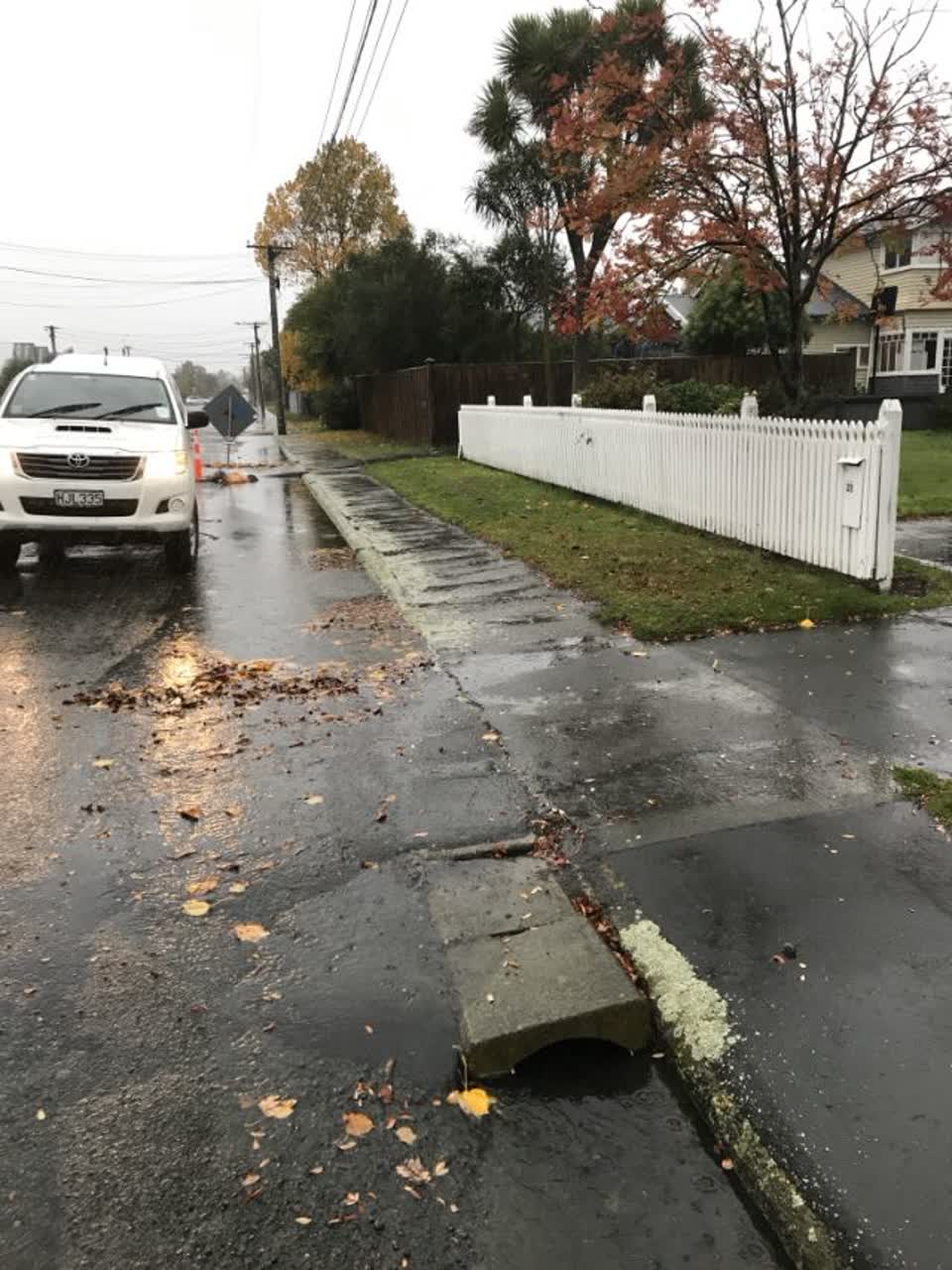 The photograph attached to this roading/streets report