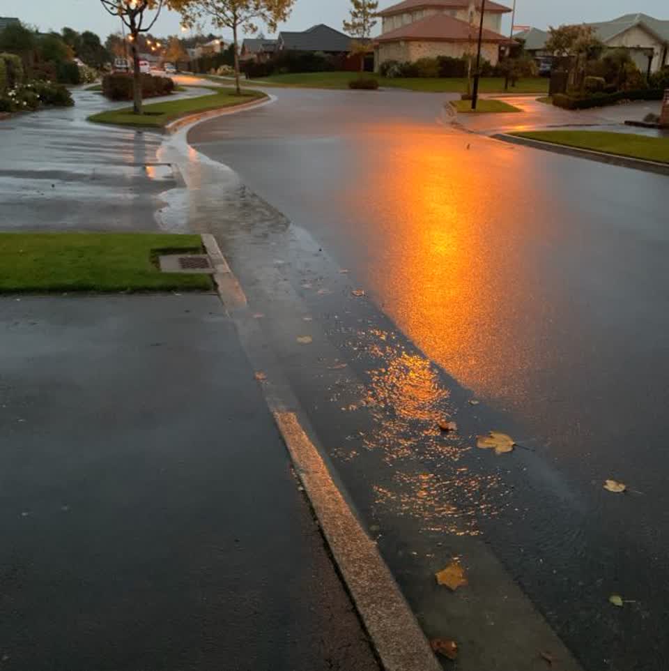 The photograph attached to this flooding report