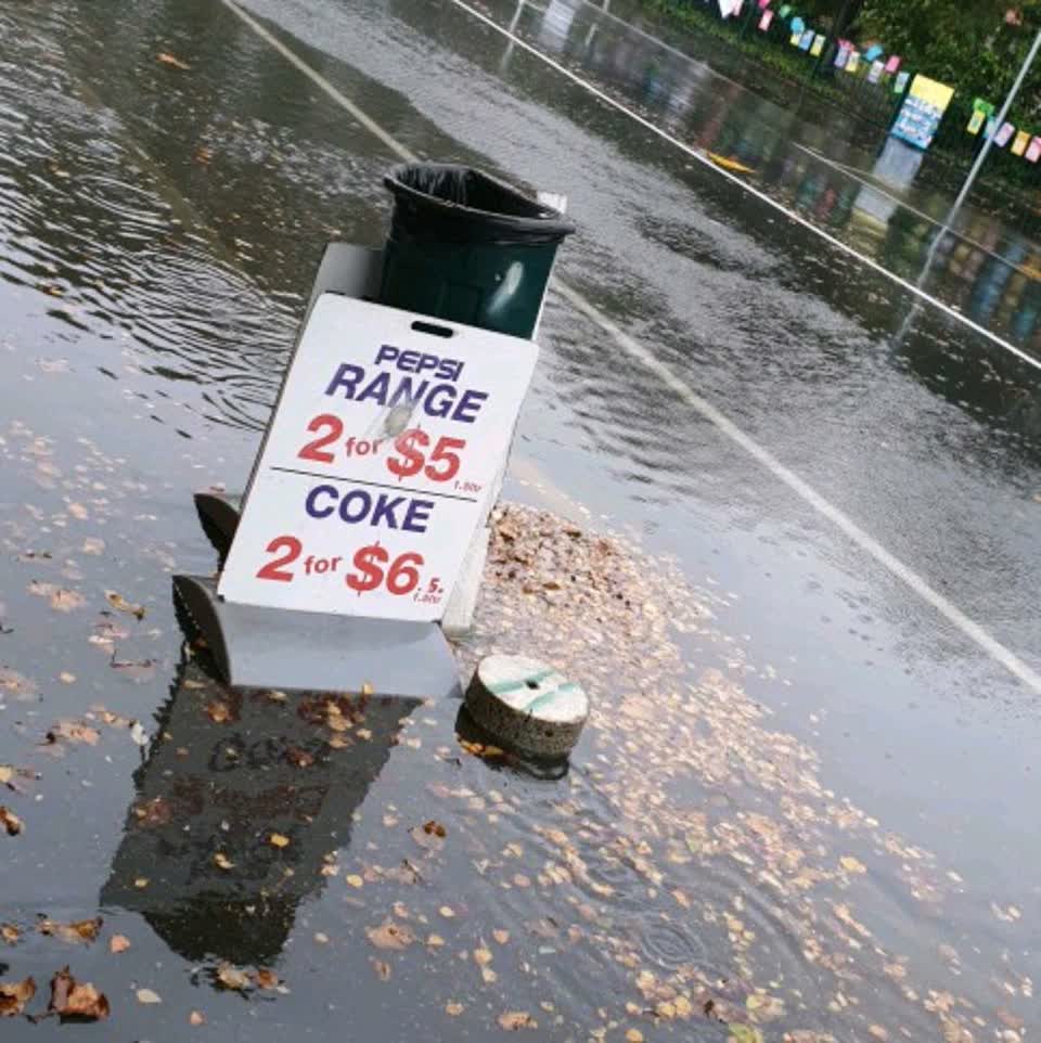 The photograph attached to this flooding report