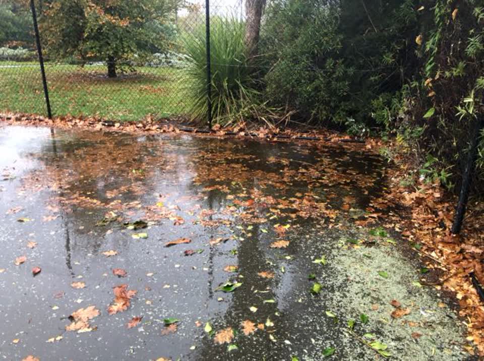 The photograph attached to this flooding report