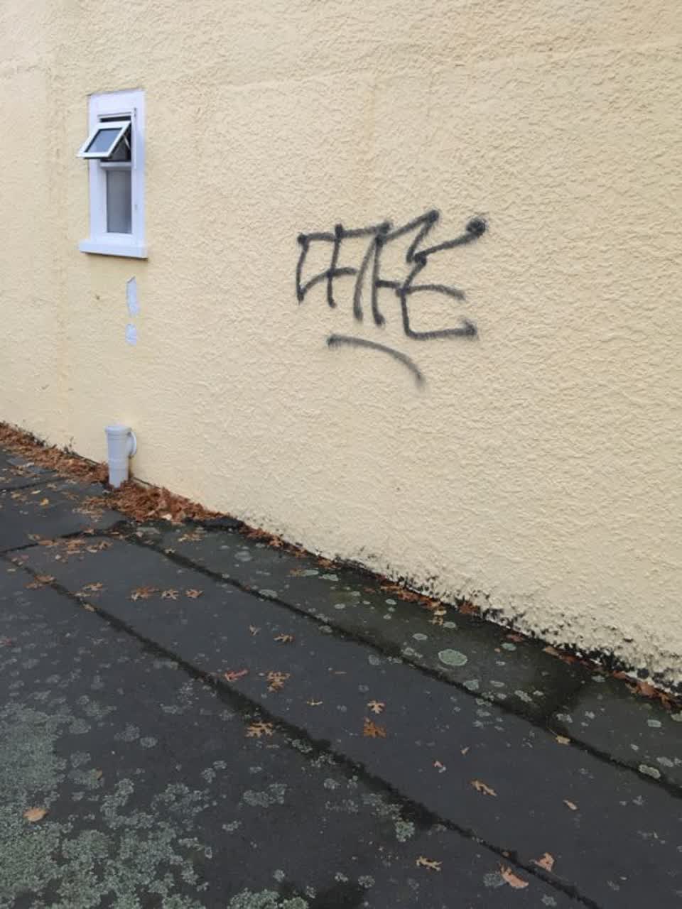 The photograph attached to this graffiti report